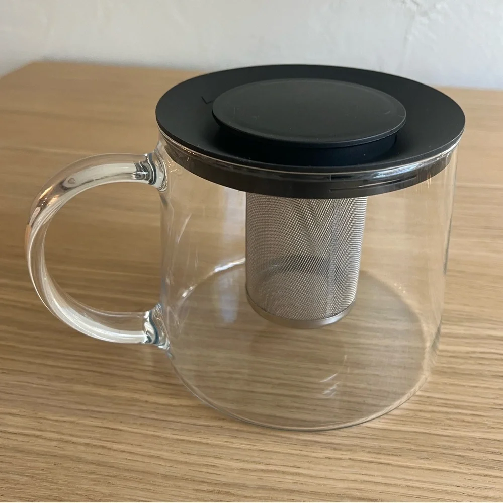 IKEA RIKLIG Glass Teapot with Infuser, 1.6 qt, Heat-Resistant for Loose Leaf Tea